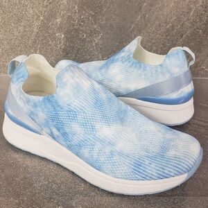 Isaac Mizrahi Live Sneakers Womens 7 M Blue Tie Dye Casual Athletic Shoes